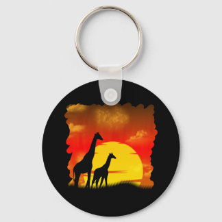 Wilde Giraffe Sleutelhanger