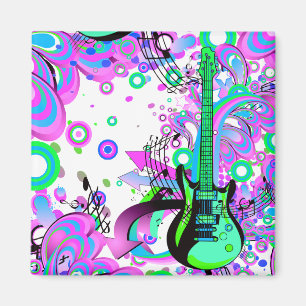 Wilde gitaar (wit) magneet