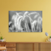 Wilde grassen - zwart en wit canvas afdruk (Insitu (Woonkamer))