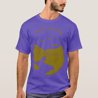 Wilde gratis camping jongen t-shirt