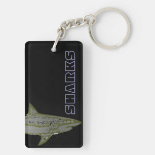 Wilde haai sleutelhanger