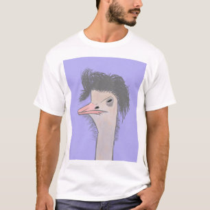 Wilde haar struisvogel t-shirt