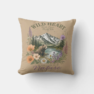 Wilde Hart Wijd Open Plaatsen Beerberg Wilde Bloem Kussen