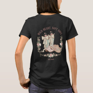 Wilde Hart Zachte Ziel Cowgirl Laarzen Roze Bloeme T-shirt