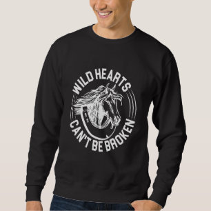 Wilde harten Kant gebroken paardendieren T-shirt W