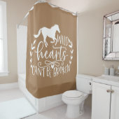 Wilde harten kunnen niet worden gebroken met paard douchegordijn (In situ)