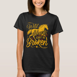 Wilde harten kunnen niet worden gebroken paard gra t-shirt