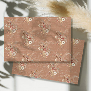 Wilde Herfst Pampas Grass Terracotta Decoupage Tissuepapier