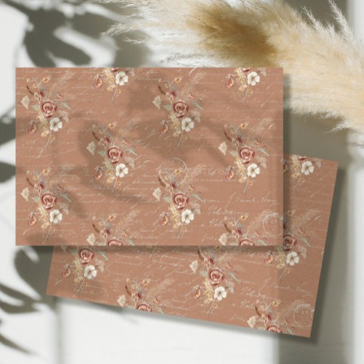 Wilde Herfst Pampas Grass Terracotta Decoupage Tissuepapier