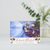 Wilde herfstbloemen | Oranje voor altijd gezegende Briefkaart (Staand voorkant)