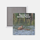 Wilde Herten Fawn Wilderness Gift Magnets Magneet (Voorkant / Achterkant)