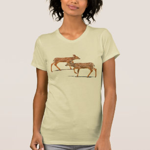 Wilde herten Schattige wandelen Fawns Wildlife Bab T-shirt