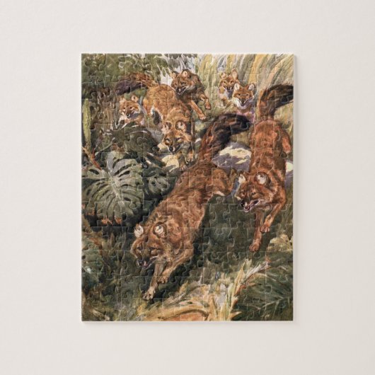  wilde honden, gaten van Winifred Austen Legpuzzel (Verticaal)