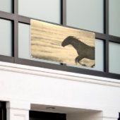 WILDE HOREN VAN DE UTAH BANNER MET GROMMET (Buitenkant Gebouw)