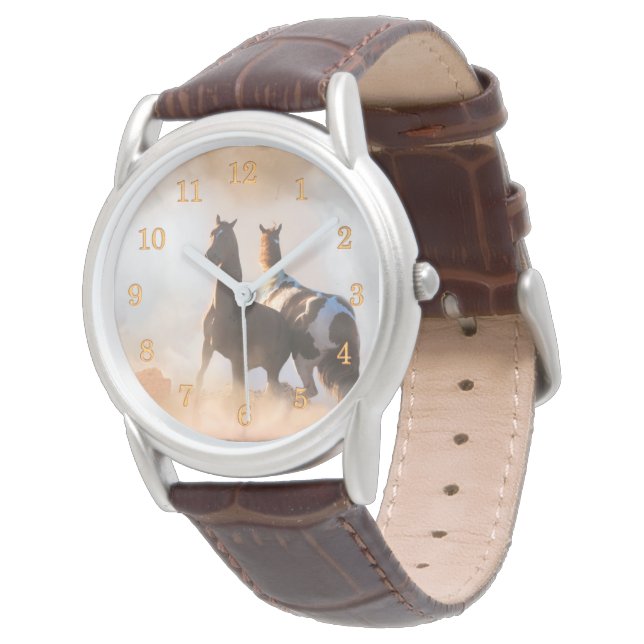 WILDE HORSE IN SEDONA HORLOGE (Gekanteld)