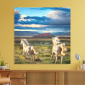 WILDE HORSES "Live to run" Canvas Afdruk (Insitu (Woonkamer))