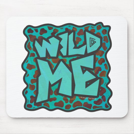 Wilde ik Dalmatian Brown en Blauwgroen design Muismat (Voorkant)