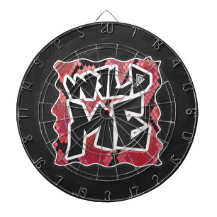 Wilde ik Snake Black en Red Print Dartbord