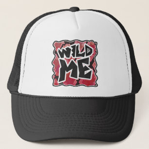 Wilde ik Snake Black en Red Print Trucker Pet