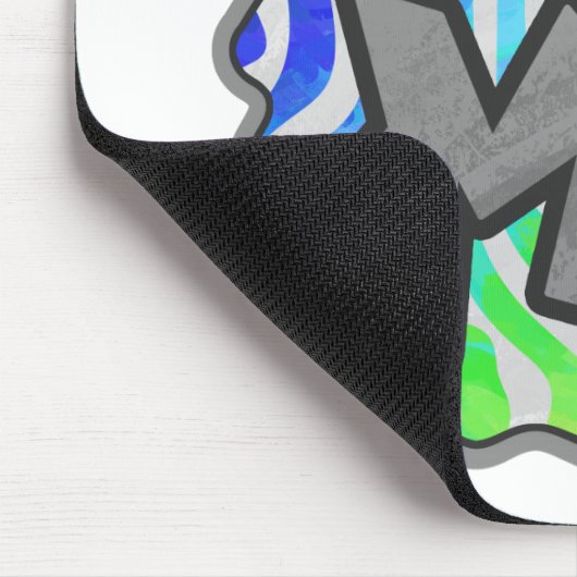 Wilde ik Zebra Regenboog en Witte Druk Muismat (Hoek)