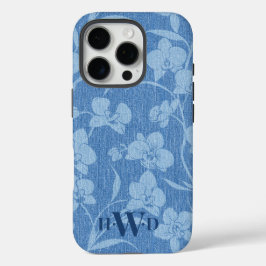 wilde indigoorchidee iPhone 16 pro hoesje