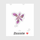 Wilde iris transparant sticker (Vel)