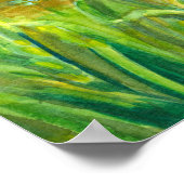 Wilde Iris Wildflower Waterverf Schilderen Poster (Hoek)