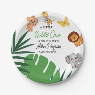 Wilde Jungle Safari Baby Shower Papieren Borden Bordje