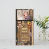 Wilde Jungle Strepen Geboorte Aankondiging (Staand voorkant)