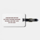 Wilde kalkoen Bagagelabel (Achterkant horizontaal)