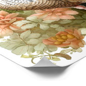 Wilde kalkoen in weide schilderen kunst print (Hoek)