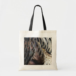Wilde kalkoenveren I Abstracte natuurontwerp Tote Bag
