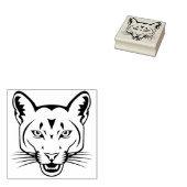 wilde kat kunst stempel (Gestempeld)