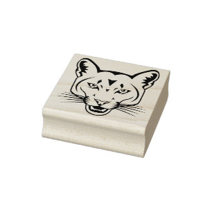 wilde kat kunst stempel