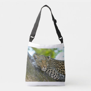 Wilde Kat Print Patroon Kantoor Bestemming Bestemm Crossbody Tas