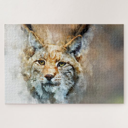 wilde kat puzzel legpuzzel (Horizontaal)