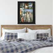 Wilde katten collage Wrapped Canvas Afdruk (Insitu (Slaapkamer))