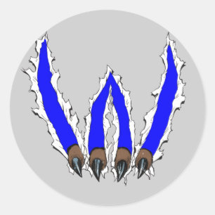 Wilde katten die door het design worden gespoten - ronde sticker