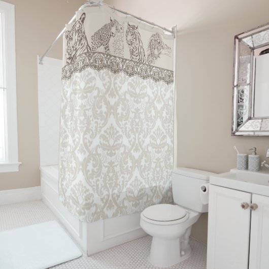 Wilde katten - Douchegordijn (In situ)