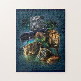 Wilde katten legpuzzel