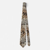 Wilde katten Modern Animal Leopard Print Patroon Stropdas (Voorkant)