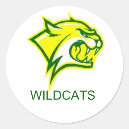 WILDE KATTEN RONDE STICKER (Voorkant)