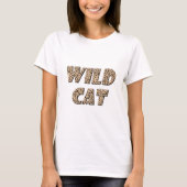 Wilde kattenflap t-shirt (Voorkant)