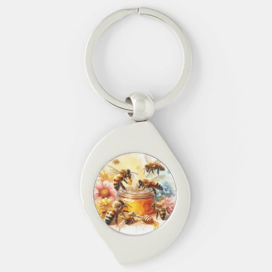 Wilde kerstbloem sleutelhanger (Voorkant)