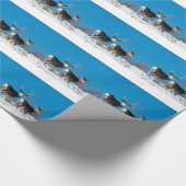 Wilde kerstfeestdag met rendieren cadeaupapier (Hoek)