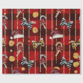 Wilde Kerstmis 1 Cadeaupapier (Vlak)