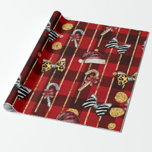 Wilde Kerstmis 1 Cadeaupapier
