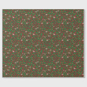 Wilde kerstritmes cadeaupapier (Vlak)