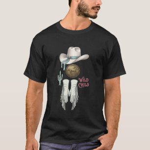 Wilde kind western paard cowgirl country t-shirt