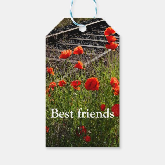 Wilde klaproos cadeaulabel (Voorkant)